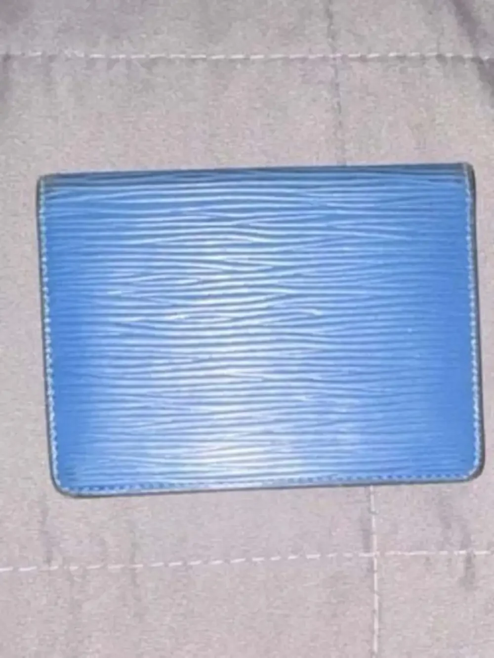 Louis Vuitton Blue Epi Leather Card Holder Wallet